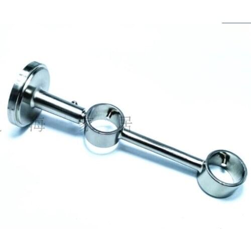 2pcs 28mm galvanized stainless steel color lengthened curtain rod bracket Roman pole double bracket base double seat bracket