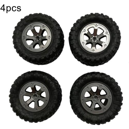4Pcs 1/16 Scale RC Car Rubber Wheel Rim Tire Tyre Part for WPL B-14 FY001