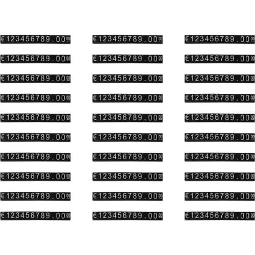 420Pcs/lot All In "€" Sign Price Cube Kit Shop Store Countertop Sale Price Display Black Cube White Letter Digital Price Tags