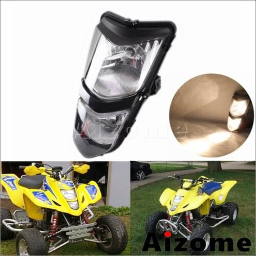 ATV Twin Headlight Motorcycle Headlamp Bulb 12V/25W Dual Head Light for Suzuki Quadsport LT-Z400 Z Kawasaki KFX400 KSF400 03-08