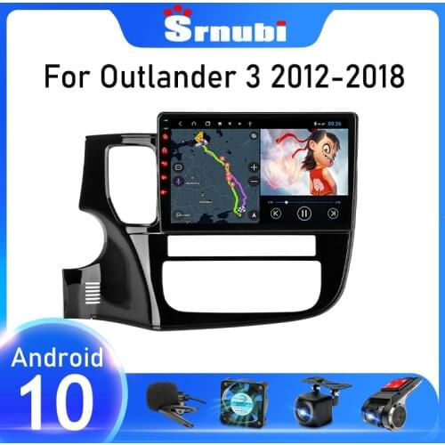 Srnubi Android 10 Car Radio Multimedia Video Player For Mitsubishi Outlander 3 GF0W GG0W 2012 - 2018 2 din FM GPS Navigation DVD