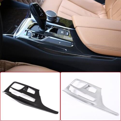 Car Gear Shift Panel Covers Frame ABS Interior Center Console Gear Panel Decoration Sticker Trims For BMW 5 Series G30 2017-2021