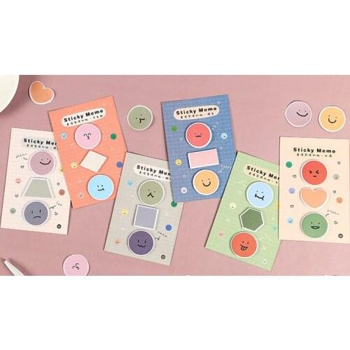 Happy face sticky note memo pad(1pack)