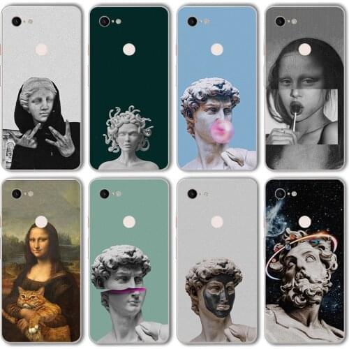 Ciciber Funda Case for Google Pixel 5 4 3 2 XL Luxury Famous Painting Art Cute Soft Silicone for Google Pixel 4a 3a XL Coque TPU