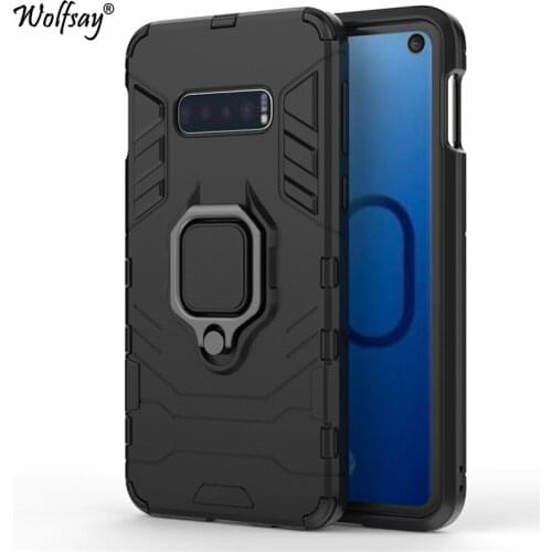 For Samsung Galaxy S10e Case, S10E Car Holder Armor Cases Hard PC & Soft Silicone Cover for Samsung Galaxy S10e with Magnet 5.8"