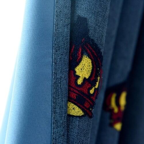 Child Bedroom Window Curtains Blue Embroidered Blackout For Kids Bedroom Cortains Royal Soldiers of England Drapes