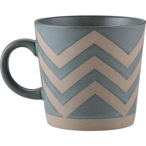 Home Vintage Ceramic Coffee Mug Retro Ceramic Cup Simple Office Tea Cup Lovers Water Cup