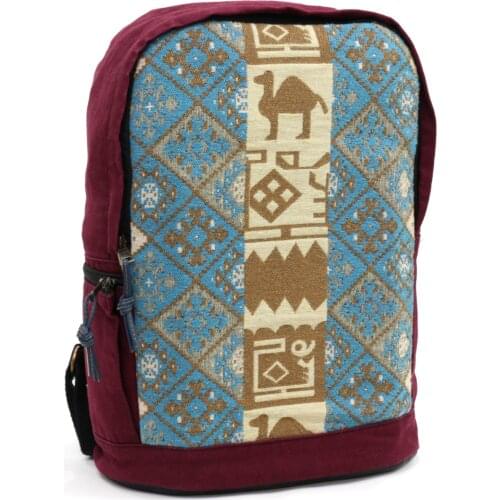 Canvas Backpack Shoulder Bag Vintage Rug Patterned Daypack Fit for 15 inches Laptop for Urban Travel School Daily Outdoor