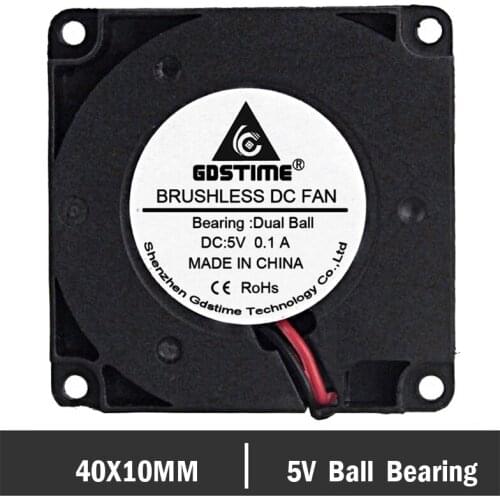 30PCS Gdstime 3D Printer Part Fan 2Pin 40mm x 10mm 4cm DC 5V Mini Turbine Cooling Blower