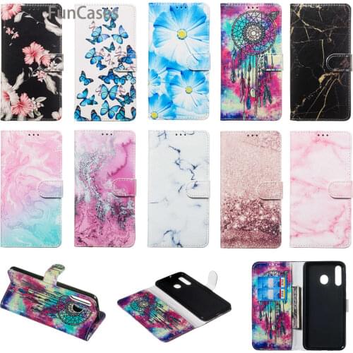 M30 White PU Leather Wallet Case For capinha Samsung M30 Fundas Eye Flip Cases sFor Samsung Galaxy phone case M30 Capa Etui