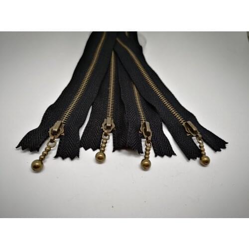 1pcs Metal Zippers 30cm 3# Close-end Zip Bronze for DIY Sewing Bags Jeans Shoes Clothing Tailor Craft Acessories