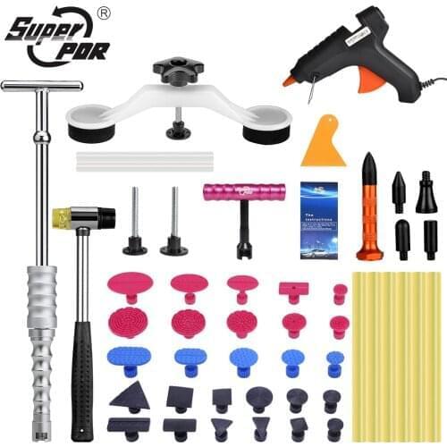 Super PDR Tools Kit For Car Dent Pullers Suction Cup Black Hot Melt Glue Gun For Hot Adhesive Glue Sticks White Pulling Bridge