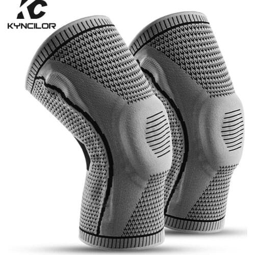 Sports Knee Pads Meniscus Patella Supports Silicone Kneecaps Men Compression Knee Sleeve For Gym Fitness Running Protection