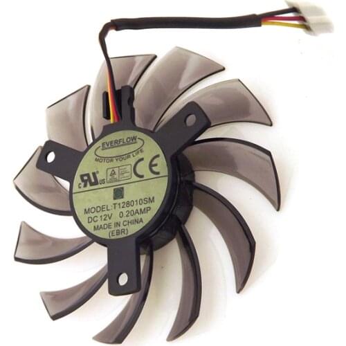 New T128010SM DC 12V 0.20A 3Pin For Gigabyte N580SO GTX460 GTX580 HD5870 N470SO N580UD Graphics Card Cooling Fan