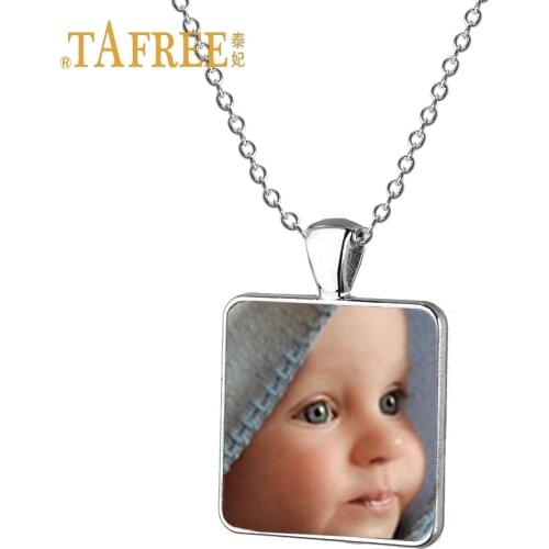 TAFREE Custom Necklace Photo Of Your Baby Mum Of The Child Grandpa Parent Well-Beloved For The Family Gift NA01