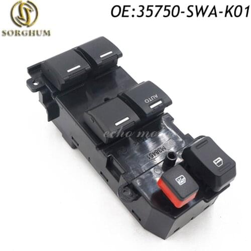 New 35750-SWA-K01 Front Driver Side Power Master Window Switch For 2007-2011 Honda CR-V 2.4L 35750SWAK01