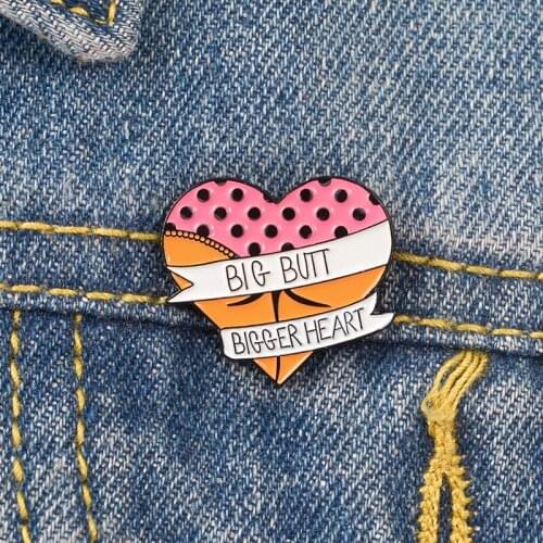 Butt and Heart Pins Brooches Hard enamel lapel pins Backpack Jackets Bags Accessories for Men Womn Funny pins