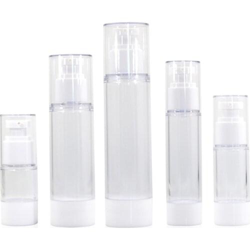 15-100ml Empty Serum Bottles Vacuum Pump Cosmetic Containers Refillable Plastic Lotion Sub-bottling With Pp Cream Airless Bottle