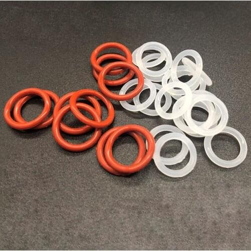 50pcs Red/White VMQ Silicone O Ring Gasket CS 1.8mm OD 1.8/2/2.24/2.5/2.8/3/3.15/3.55/3.75/4/4.5mm Food Grade O-Ring Seal
