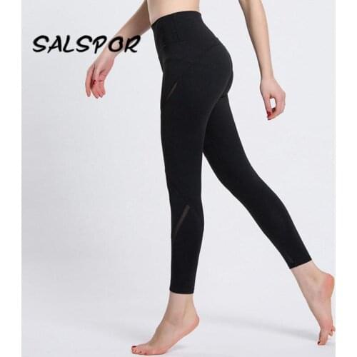 SALSPOR Sport Mesh Leggings Women Fitness Legging Push Up Woman Pants Workout High Waist Running Acrive Wear Gym Clothing