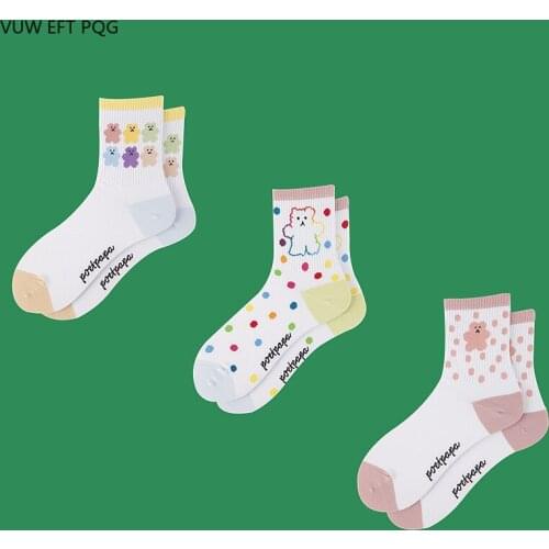 Womens Socks Cute sweetheart style Cotton Colorful Cartoon Cute Funny Happy Socks for Girl Christmas Gift