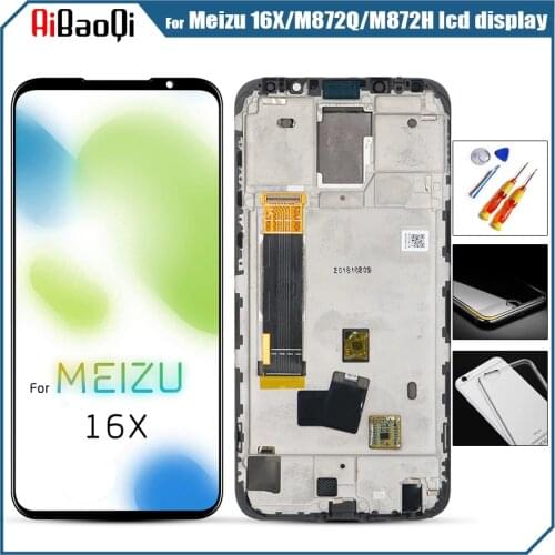 Original For 6.0" Meizu 16X 16 X LCD Display Screen+Touch Panel Digitizer For Meizu 16X M872Q M872H AMOLED LCD Display