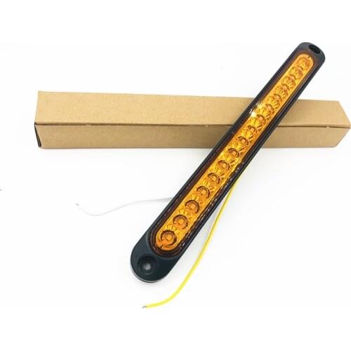 1pc Car Amber 15 LED Rear Tail Light Stop Brake Lamp for Automobiles Bus Truck Trailer 10-30V Red Yellow White Auto Signal Lamp