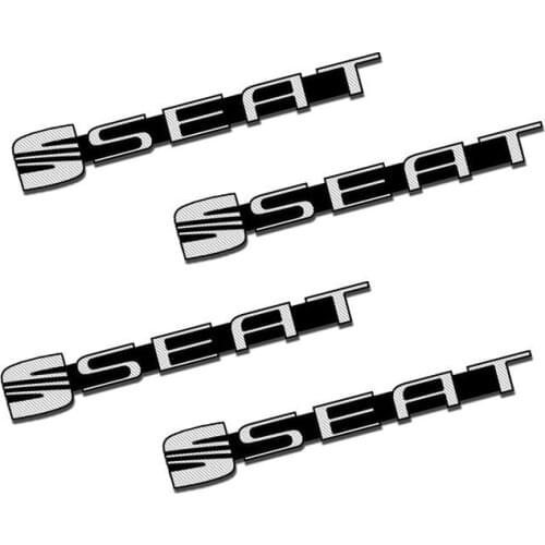 4pcs 3D Aluminum Speaker Stereo Speaker Badge Emblem Sticker For Seat Leon Ateca Arona Ibiza Altea Cupra Formula Accessories