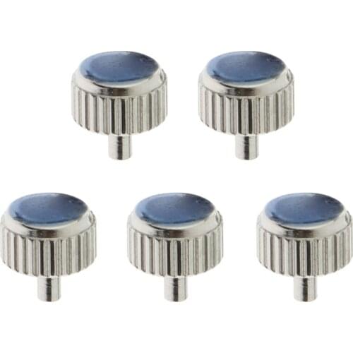 5PCS Silver Dome Flat Head Steel 5mm/6mm Inner Diameter of Pores: 2mm for Watch Repair