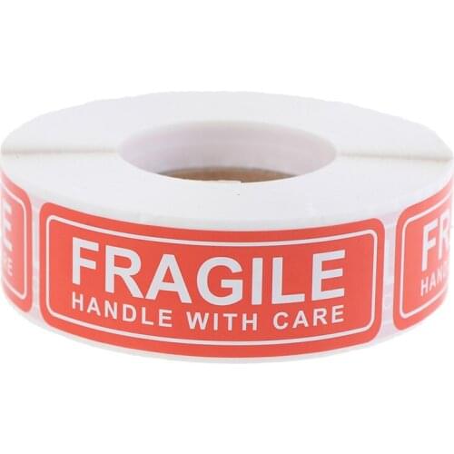500pcs/Roll Fragile Stickers Please Handle With Care Warning Labels For Goods