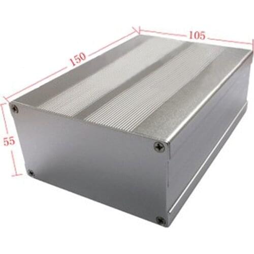 Aluminum Box Enclosure Case desktop DIY 55mm(2.16")(H)X105mm(4.14")(W)X150mm(5.91")(L) NEW
