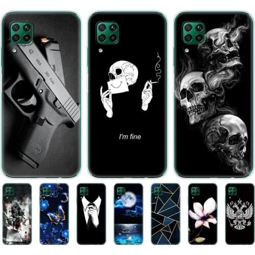 For Huawei P40 Lite Case Soft Transparent TPU Silicon Phone Cover For Huawei P40 Lite E P40Lite Bumper Coque Back