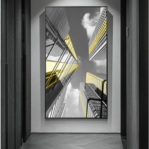 Black White Gold World City Landscape Canvas Art For Living Room Paris Tower London New York Industrial Decor HD Direct Selling