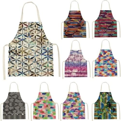 Apron Kids Apron Kitchen Household Item Abstract Print Apron Adult Hair Apron 55-68cm Apron Custom Logo Kitchen Supplie Tablier