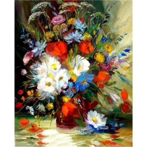 Diamond oil painting full square poppies vase rhinestone embroidery picture diamond dotz kid toy mosaic art wall sticker deco