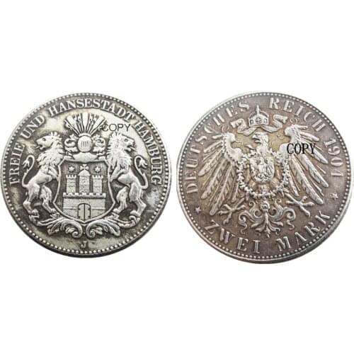 Replica Germany 2 Mark silver Plated 1904 Silver Plated Copy Coins