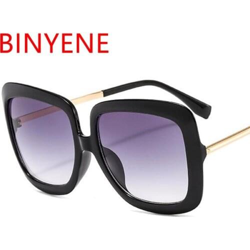 Fashion Oversize Square Sunglasses Feminine Luxury Multicolor Flower Frame Women Sun Glasses Gradient Glasses UV400 Oculos
