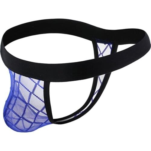 Mens Sexy Underwear Thongs Men Ultra Thin Transparent Comfortable G Strings Low Rise Mesh U Pouch Male Mini Bikini T-Back