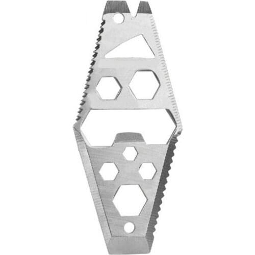 6-in-1 Rhombus Multi Tools Key Ring EDC Screwdriver Wrench Opener Set Pocket Outdoor Tool Multitool Keychain Stainless Steel