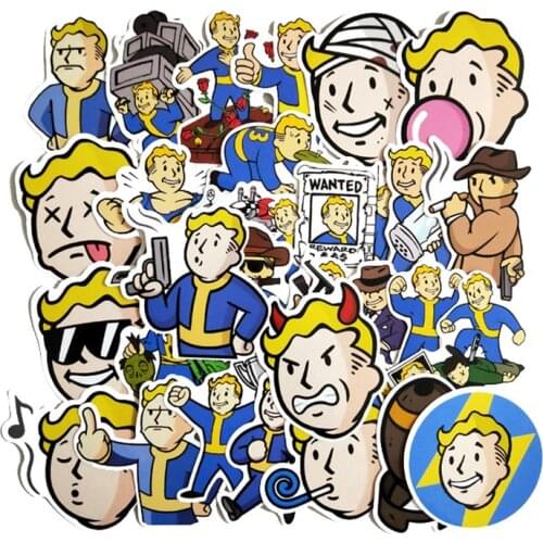 TD ZW 29Pcs/lot Fallout Game Stickers Decal For Snowboard Luggage Car Fridge Car- Styling Laptop Stickers