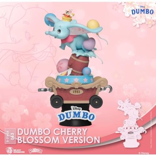 Beast kingdom Disney Dumbo Sakura version animation scene Desktop dolls Garage Kits Model Kits Collection Gift Toy