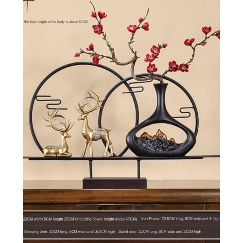 Zen New Chinese style creative The office desk design Furnishing articles The deer The elephant home decoration pendulum stand