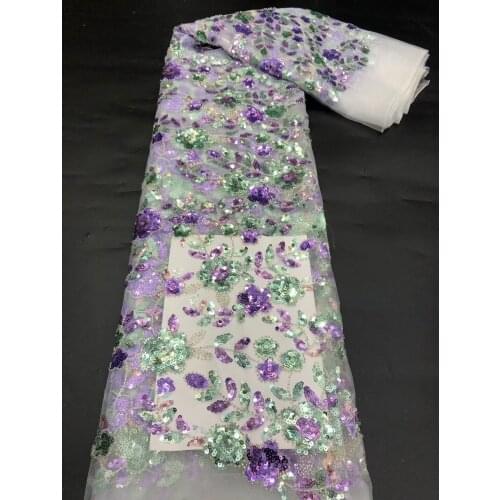 New product hot-selling exquisite laminated flower + bead tube tulle embroidery, suitable for fashionable ladies' skirts