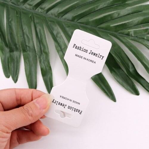 Wholesale 3.8*9cm 100PCS/lot Necklace Display Fold Card Pendant Jewelry Packaging Cards Hanger Tags Custom Logo Cost Extra