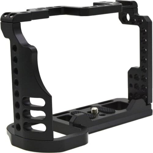Portable Aluminum Alloy Cold Shoe Camera Cage Adapter Mount for Sony A7R4 A7RIV