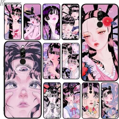 Amine Cute Potter Love Anti-Fall Cover For Xiaomi Redmi 9A 9C 9 10X K20 Pro 5G S2 8A 8 7A 7 6 6A Black Phone Case