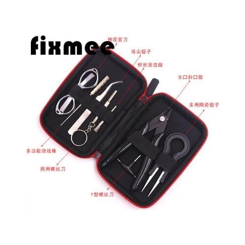 X9 Mini Vape DIY Tool Bag Tweezers Pliers Wire Heaters Kit Coil Jig Winding For Packing Electronic Cigarette Accessories