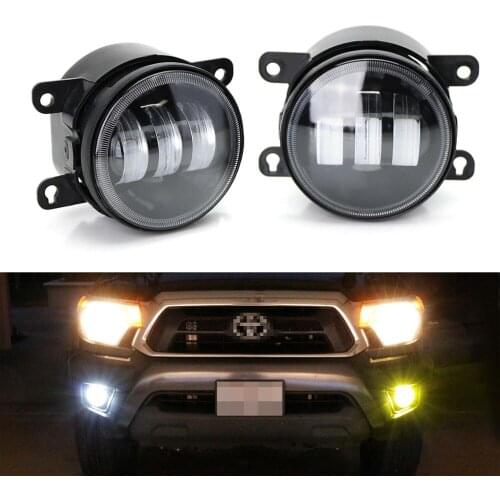 White/Yellow Dual Color 20W High Power LED Fog Light Kit ForHonda forNissan Subaru LED Fog Light Bulbs