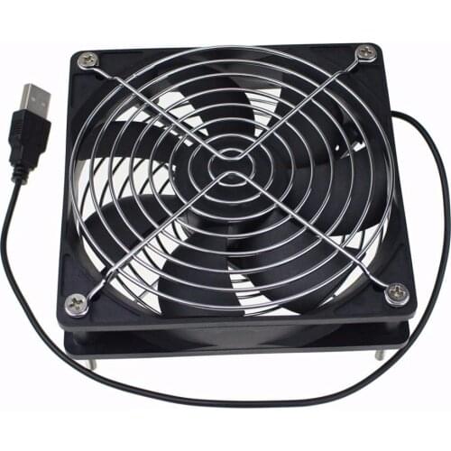 GDT DC 5V USB 1500RPM 0.2AMP 120X120X25mm 120MM 12CM 5 inches Power Cooling Fan For Computer PC TV Box Router Cooler