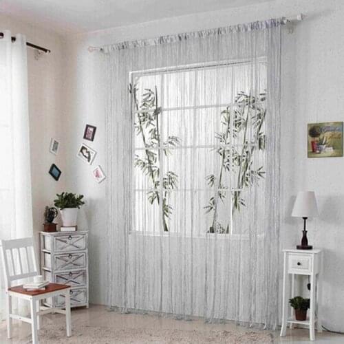 Living Room Curtains Thread Curtains String Drape Panel Curtain Door Bead Sheer Curtains For Window Bedroom Living Room R